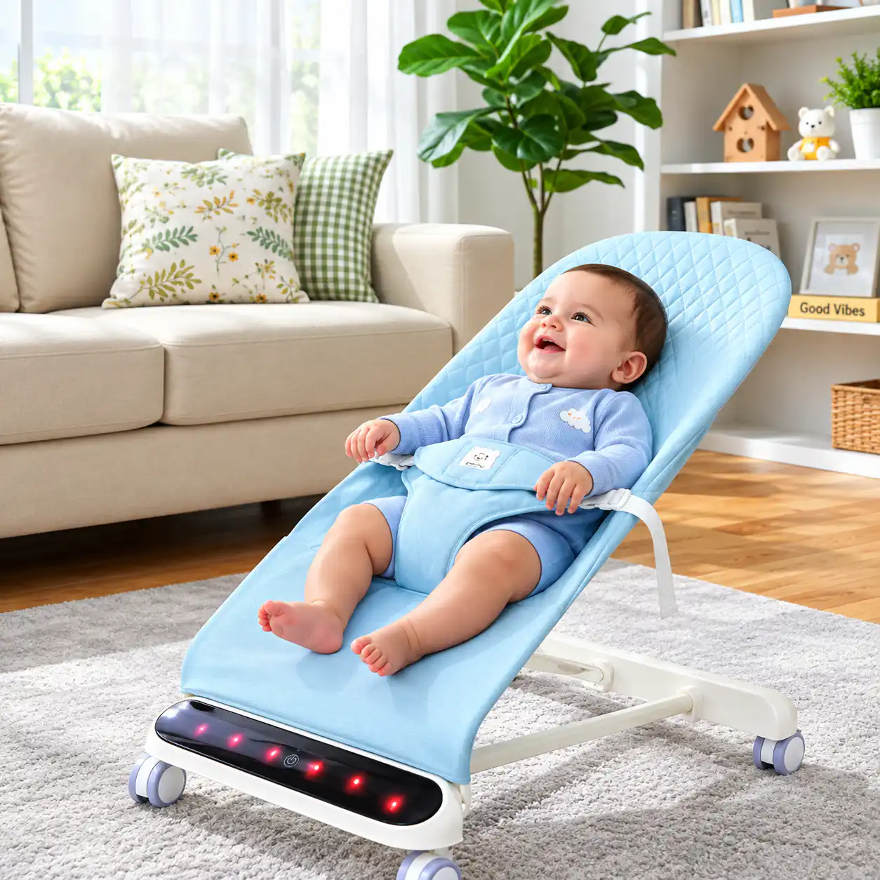🎵 LED Display Musical Bouncer – চাকা + মিউজিক